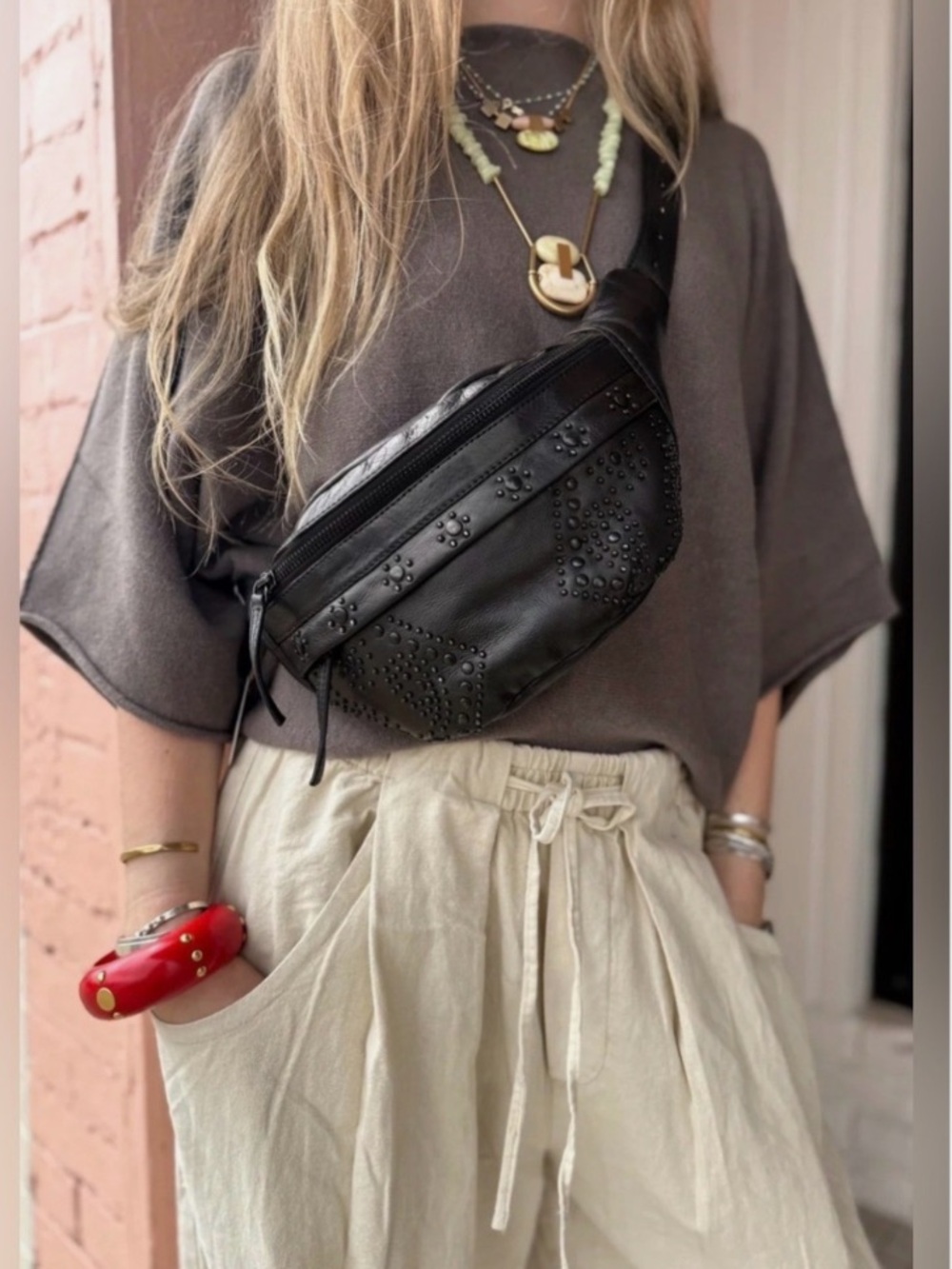 9180. Free people Ana Adorned Sling Bag - Picture 5 of 6